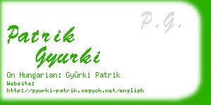 patrik gyurki business card