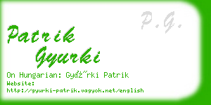 patrik gyurki business card